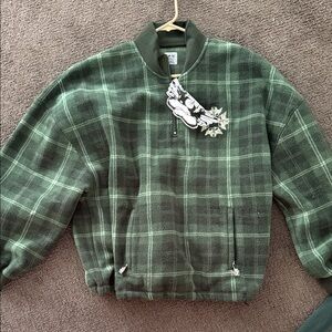 Boys Lie Olive Plaid Fleece Jacket